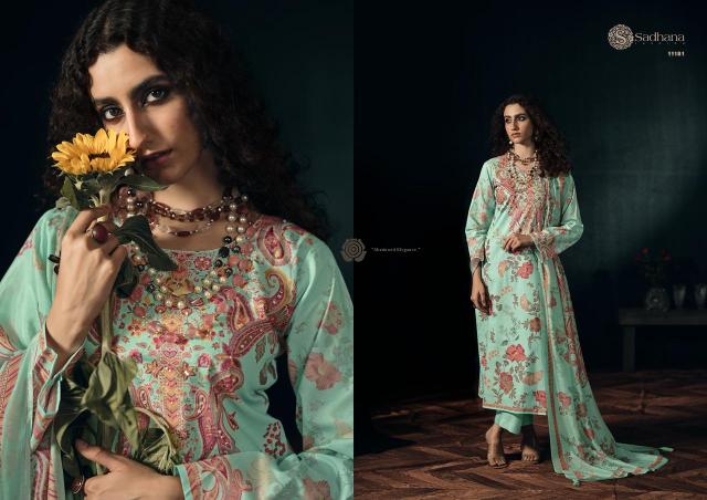 Sadhana fashion gulzar ikkat dress material wholesale cost in chennai